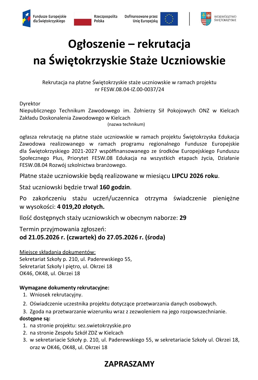 staze zawodowe